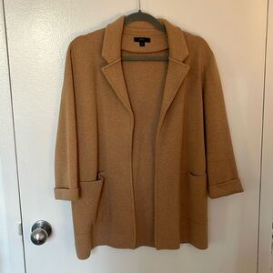 J Crew sweater blazer jacket in tan